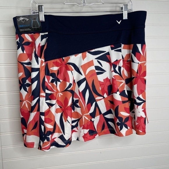 NWT Callaway Womens Skort Skirt Truesculpt Opti Dri Floral Pattern UPF 50 - Picture 4 of 6